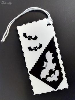 Geschenkanhänger Karte Fledermaus